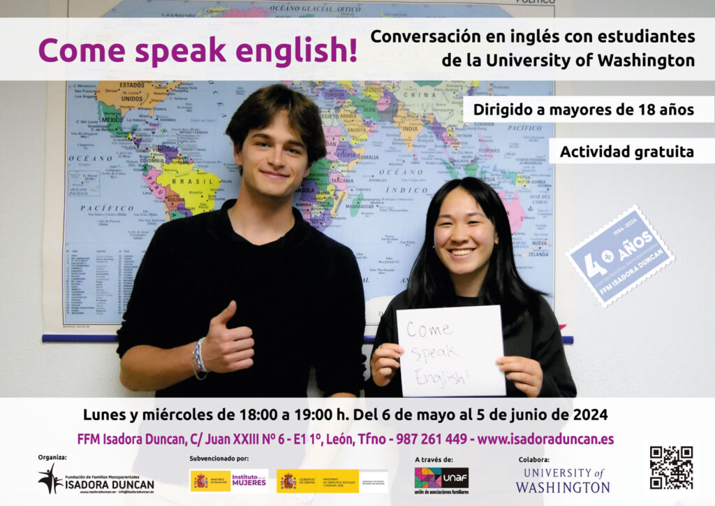Come speak English! Améliorez votre anglais à la Fondation Isadora ...